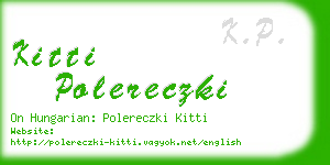 kitti polereczki business card